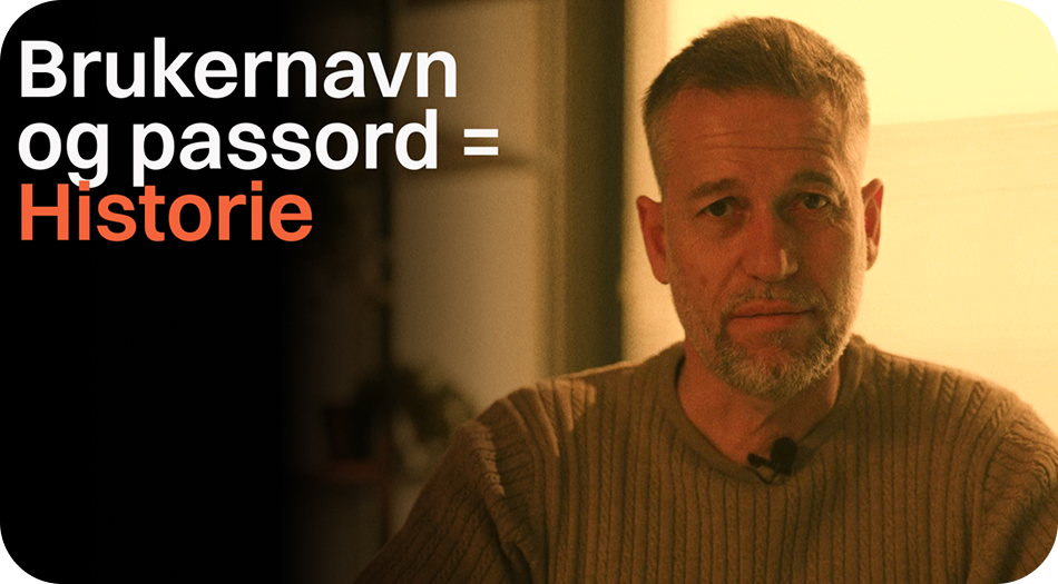 Person som forklarer hvordan man slipper brukernavn og passord